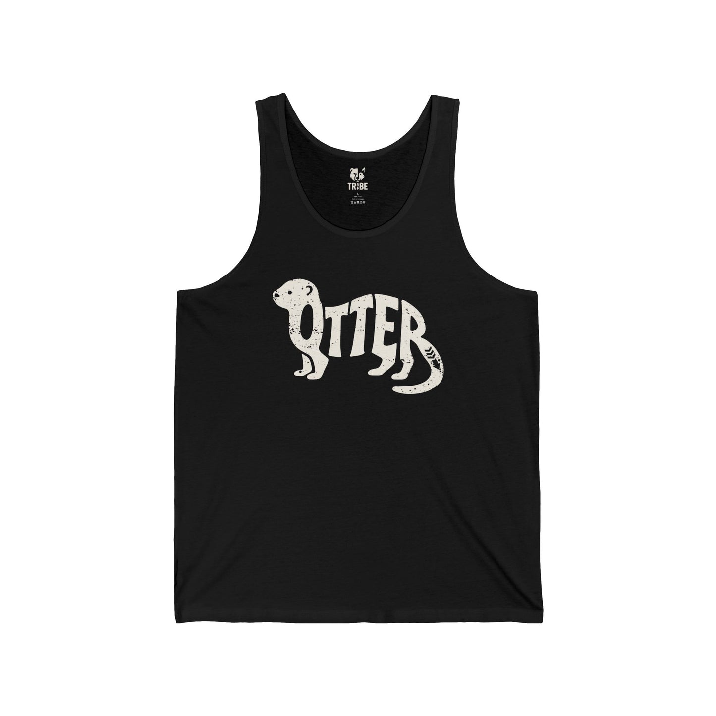 OTTER Jersey Tank - Bone Silhouette Design