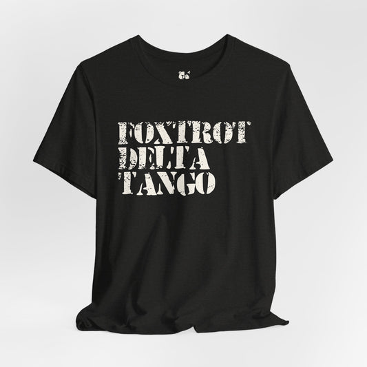 FOXTROT DELTA TANGO Jersey Tee - Bone Design