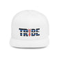 TRIBE Logo Flat Bill Snapback — Leather & Pup Pride Design
