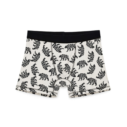 FERAL BEAR Men's Boxer Briefs - Bone