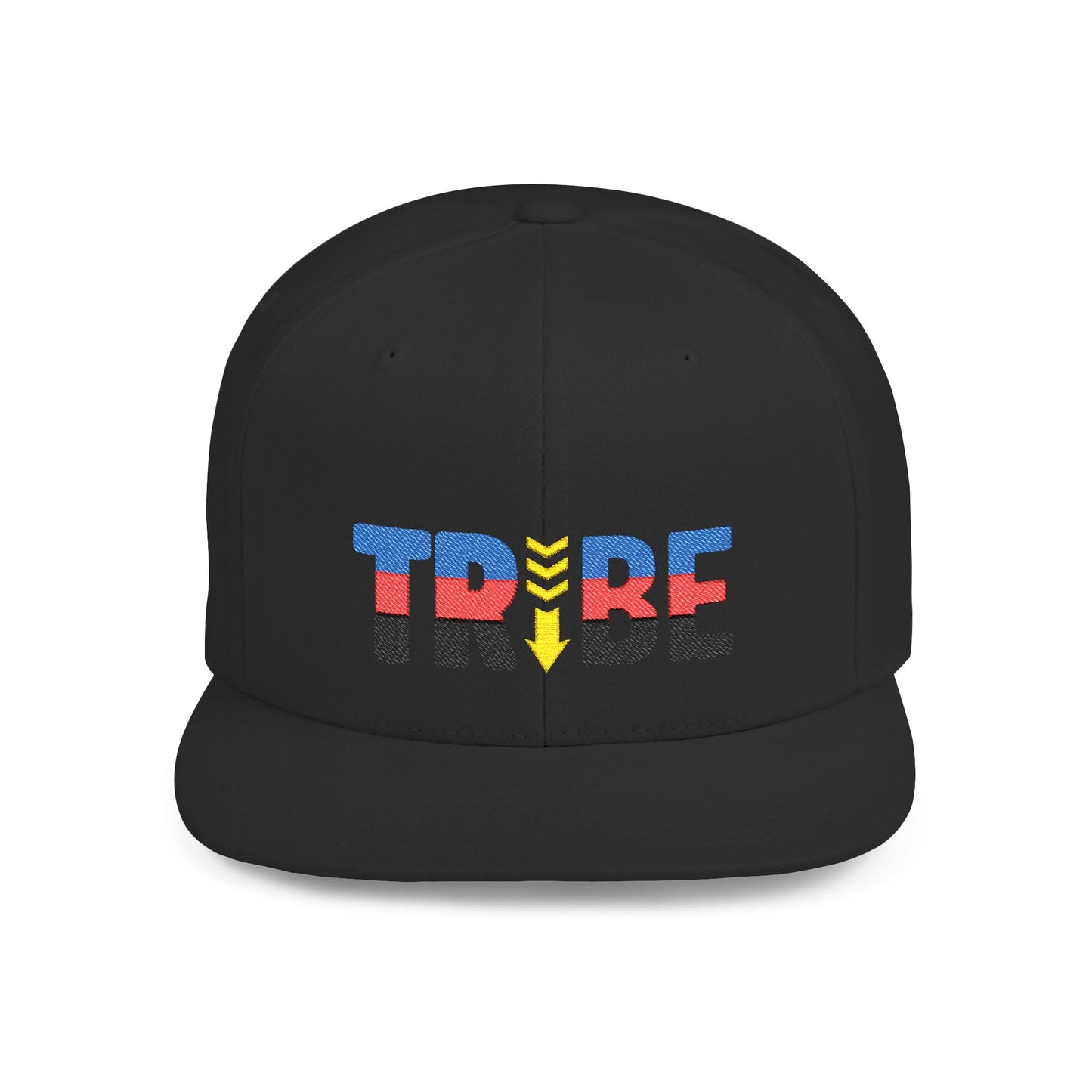TRIBE Logo Flat Bill Snapback — Polyamory Pride Design
