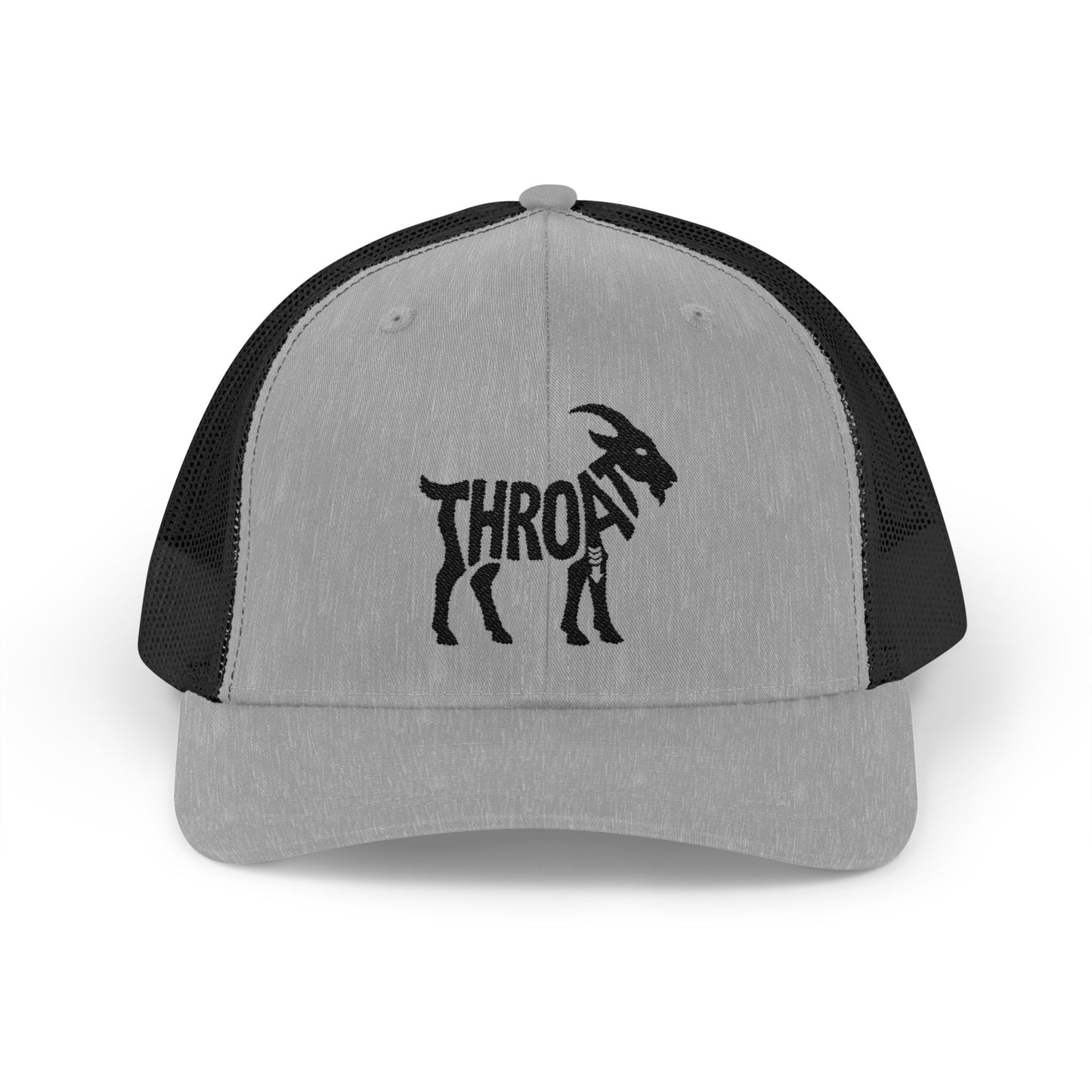 THROAT GOAT Snapback Trucker Cap - Onyx Silhouette Design