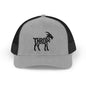 THROAT GOAT Snapback Trucker Cap - Onyx Silhouette Design