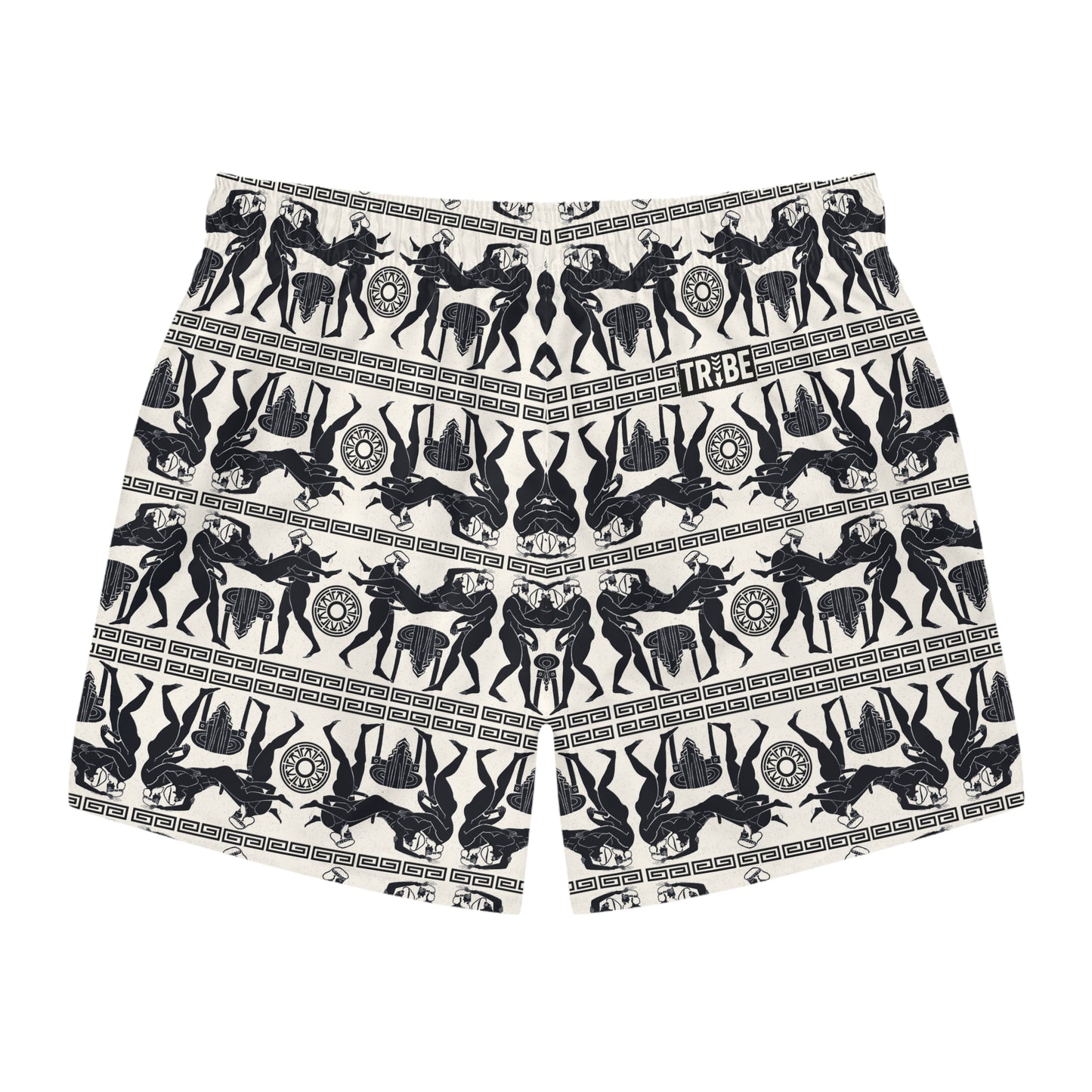 SPARTACUS Imprinted 5-6" Inseam Swim Trunks - Bone