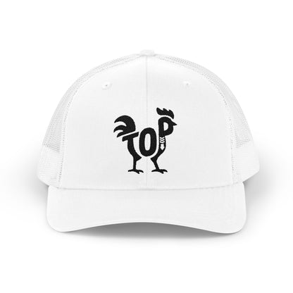 TOP COCK Snapback Trucker Cap - Onyx Silhouette Design