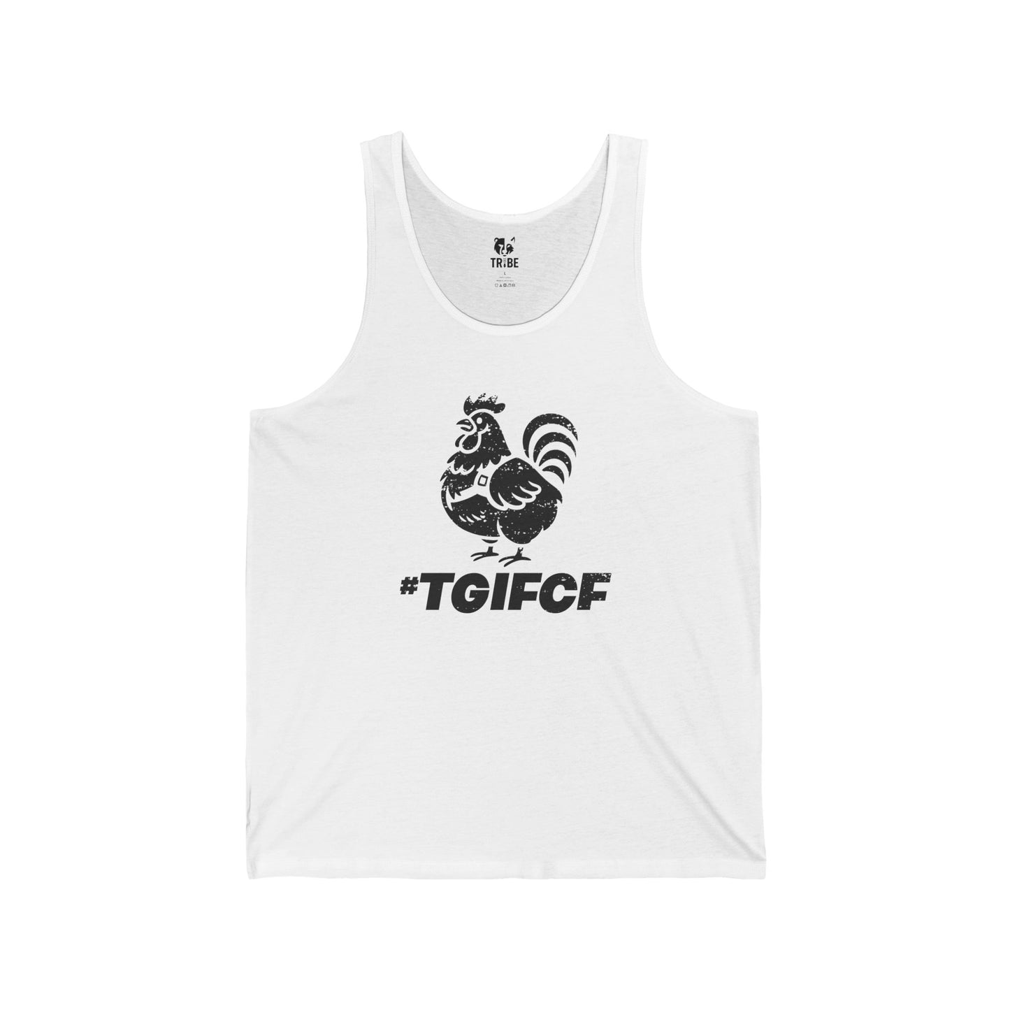 #TGIFCF Jersey Tank - Onyx Silhouette Design