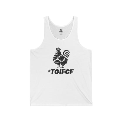 #TGIFCF Jersey Tank - Onyx Silhouette Design