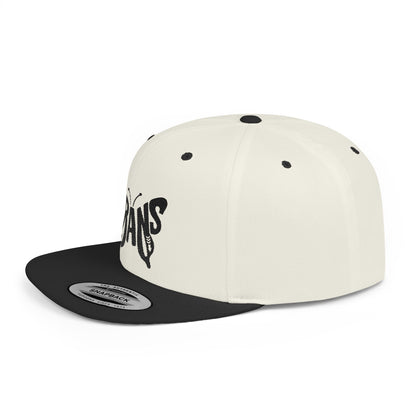 TRANS BUTTERFLY Flat Bill Snapback — Onyx Silhouette Design