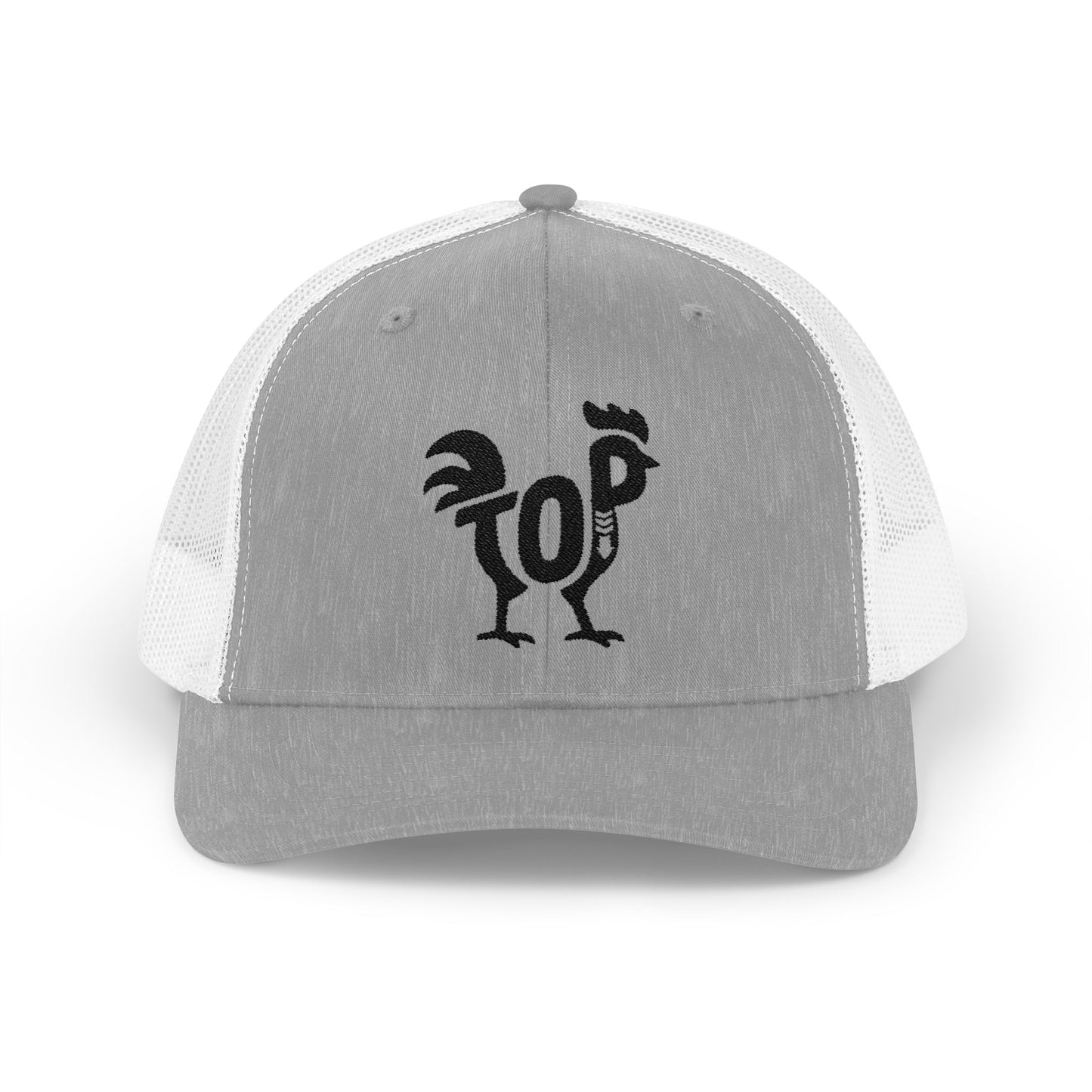 TOP COCK Snapback Trucker Cap - Onyx Silhouette Design