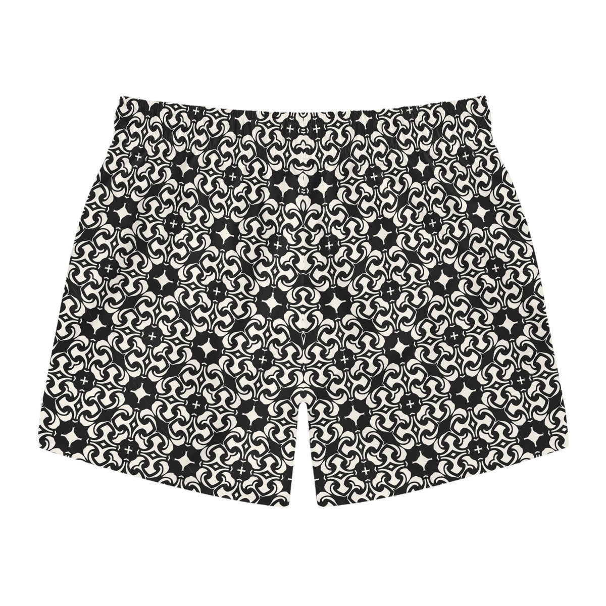 PORTUGAY Imprinted 5-6" Inseam Swim Trunks - Onyx