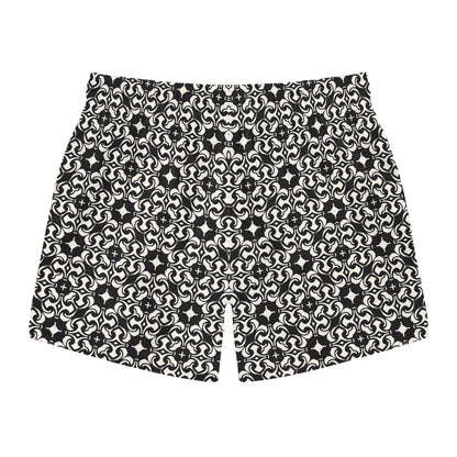 PORTUGAY Imprinted 5-6" Inseam Swim Trunks - Onyx