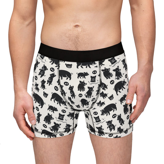 LITTLE PIGGY Men's Boxer Briefs - Bone