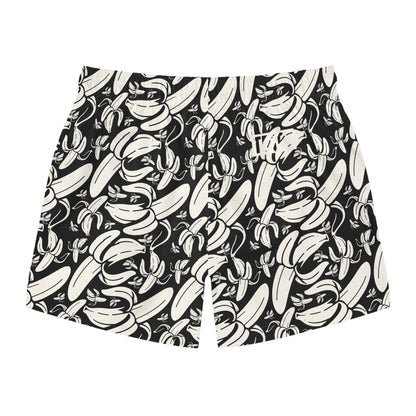 SHIT IS BANANAS Imprinted 5-6" Inseam Swim Trunks - Onyx