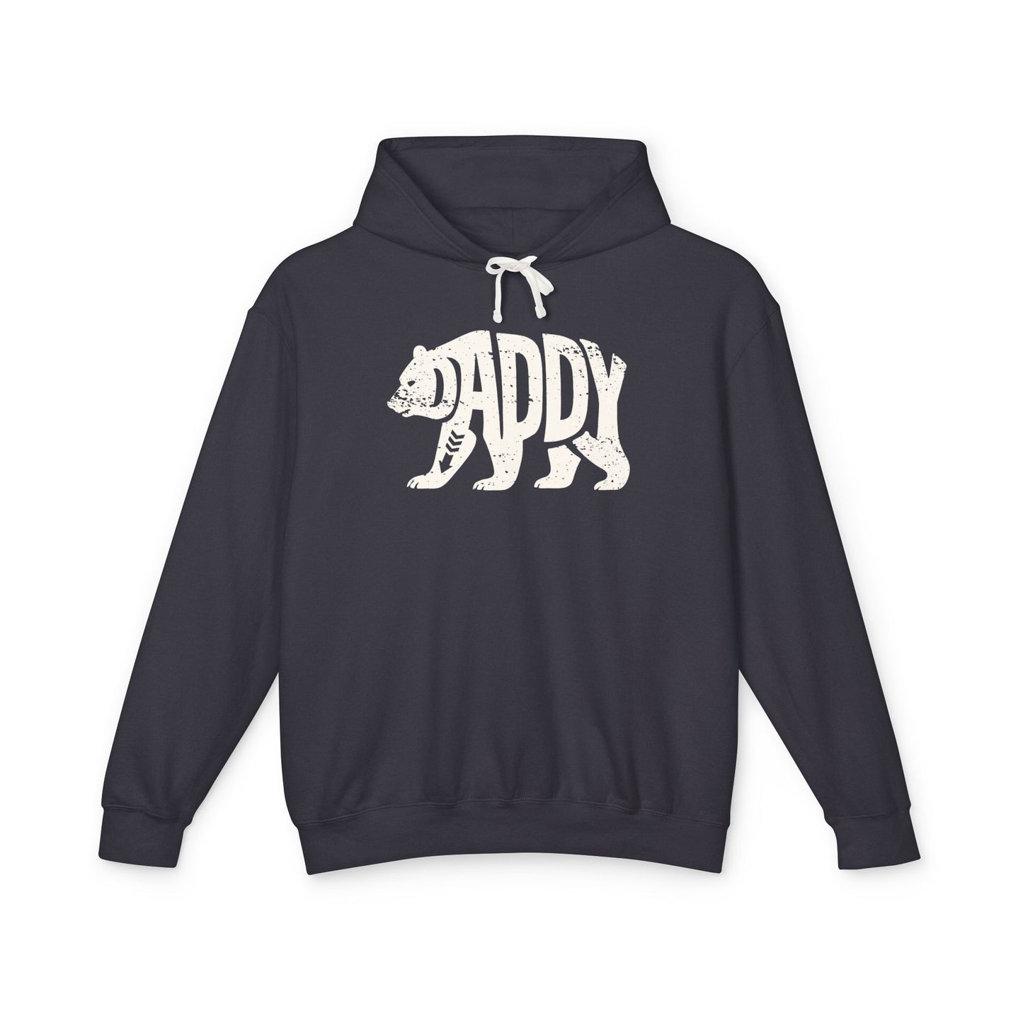 DADDY BEAR Lightweight Hoodie - Bone Silhouette Design