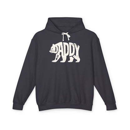 DADDY BEAR Lightweight Hoodie - Bone Silhouette Design