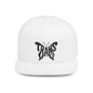 TRANS BUTTERFLY Flat Bill Snapback — Onyx Silhouette Design