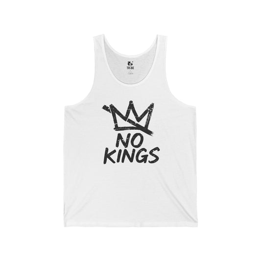 NO KINGS Jersey Tank - Onyx Silhouette Design