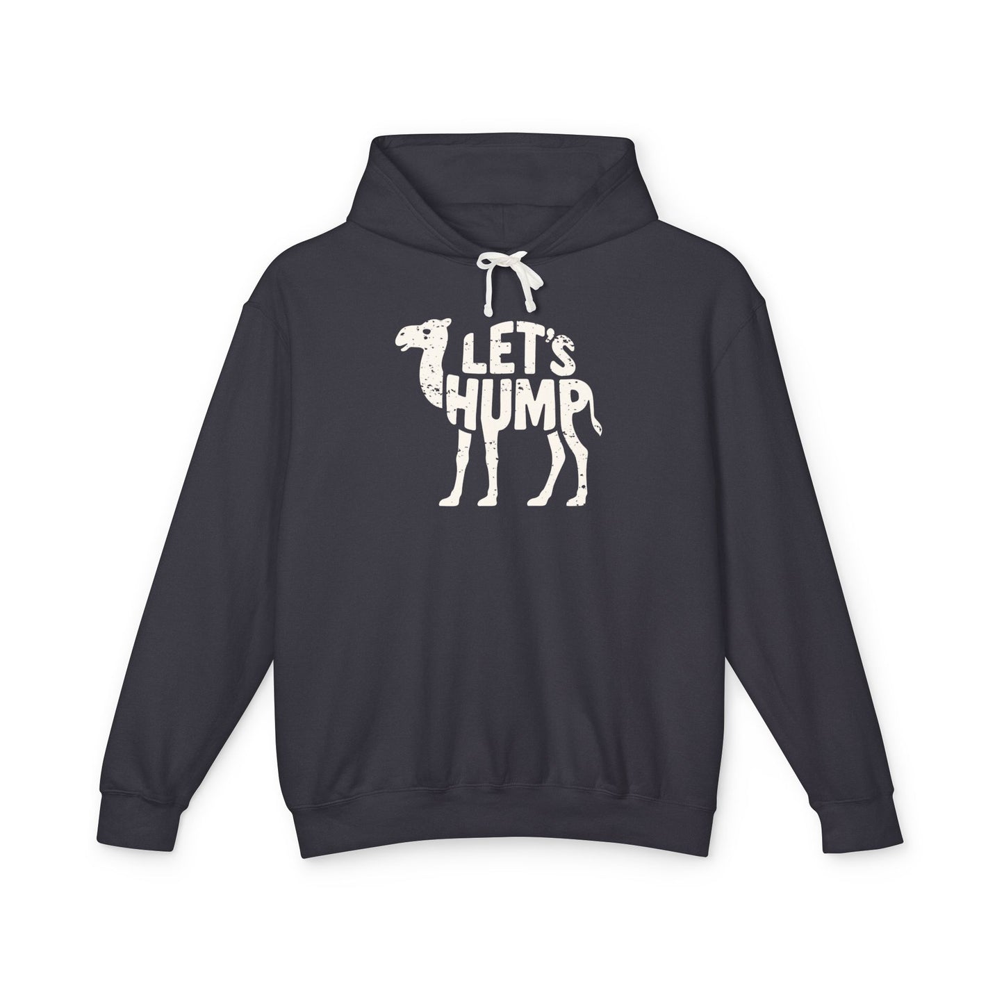 LET'S HUMP Lightweight Hoodie - Bone Silhouette Design