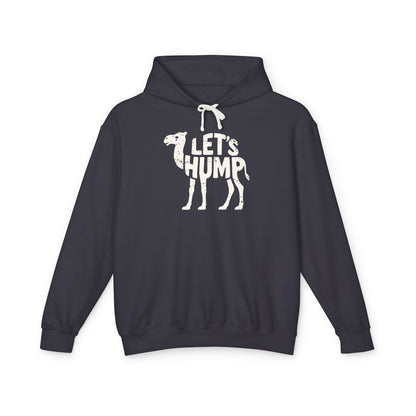 LET'S HUMP Lightweight Hoodie - Bone Silhouette Design