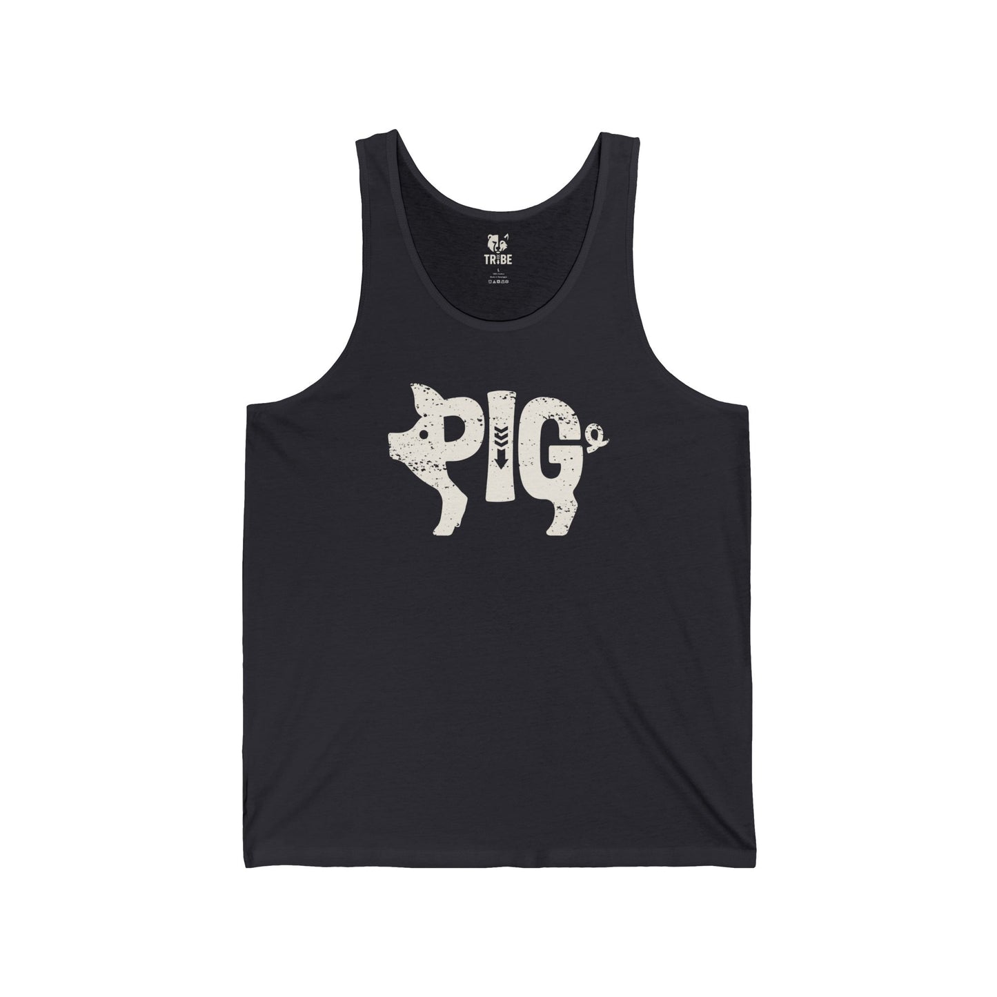 PIG Jersey Tank - Bone Silhouette Design