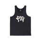 PIG Jersey Tank - Bone Silhouette Design