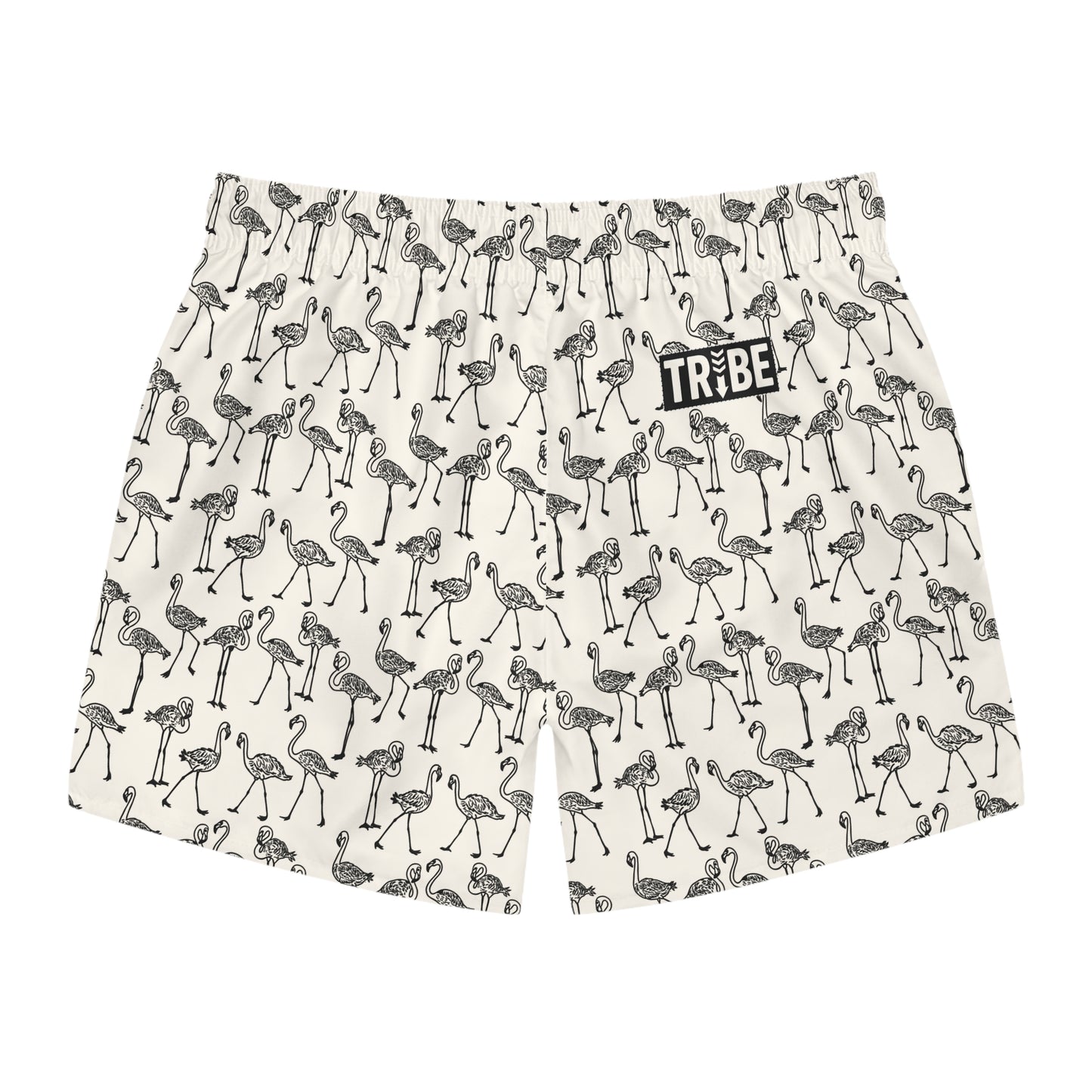FLOCK TOGETHER Imprinted 5-6" Inseam Swim Trunks - Bone