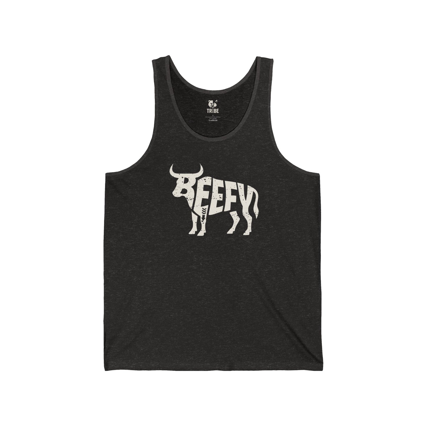 BEEFY BULL Jersey Tank - Bone Silhouette Design