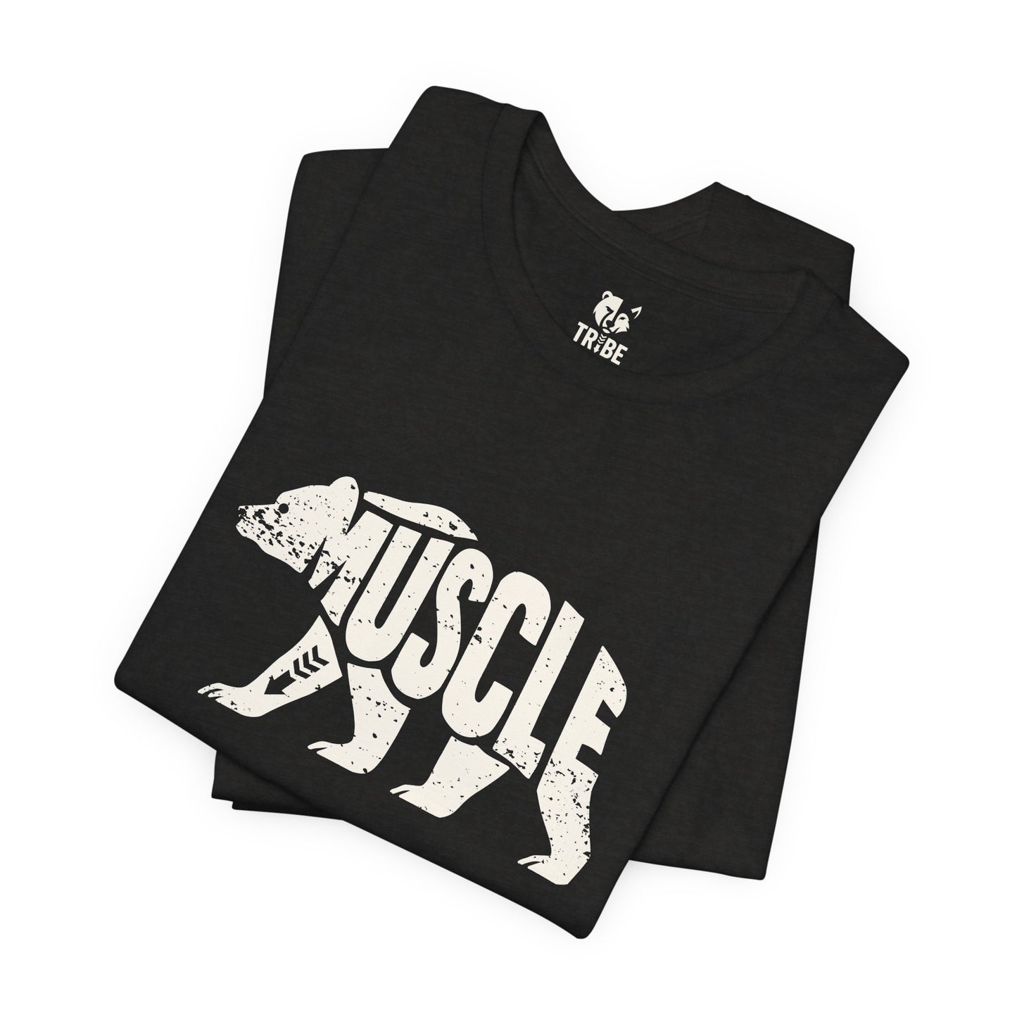 MUSCLE BEAR Jersey Tee - Bone Silhouette Design