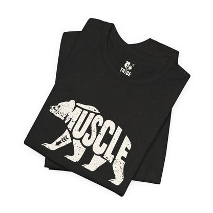 MUSCLE BEAR Jersey Tee - Bone Silhouette Design