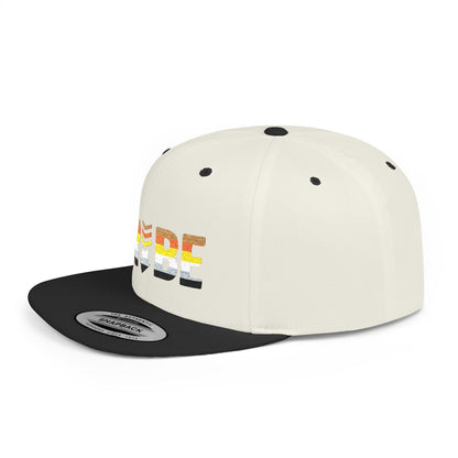 TRIBE Logo Flat Bill Snapback — Bear & Cub Pride Design