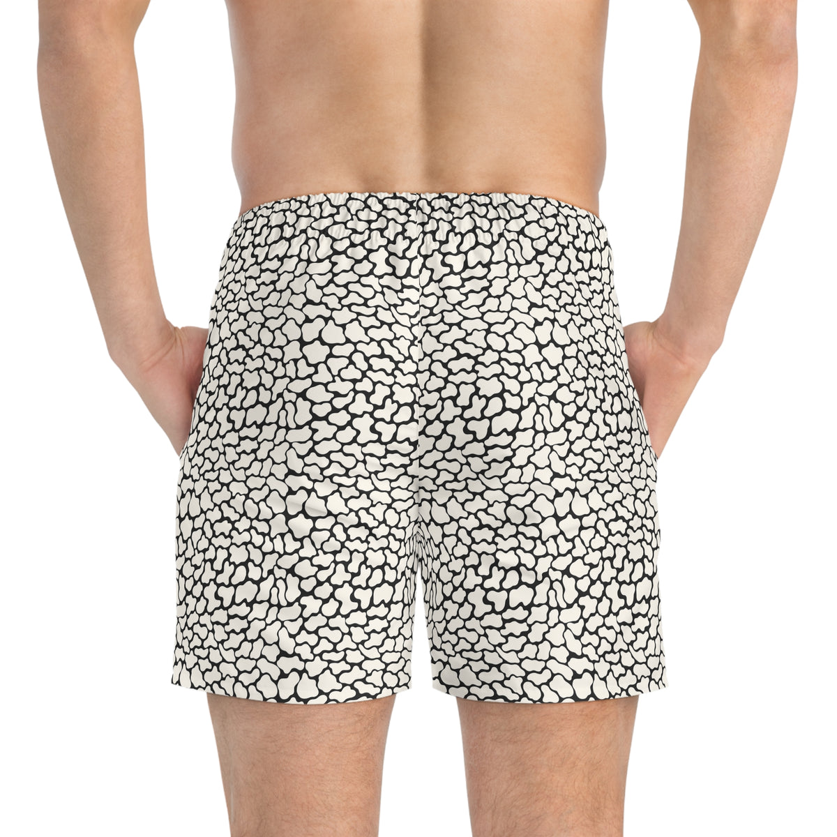 FERAL Imprinted 5-6" Inseam Swim Trunks - Bone